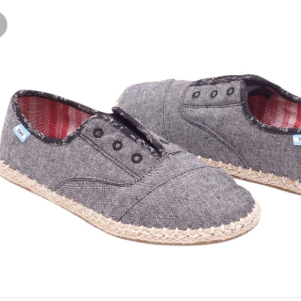TOMS canvas chambray shoes